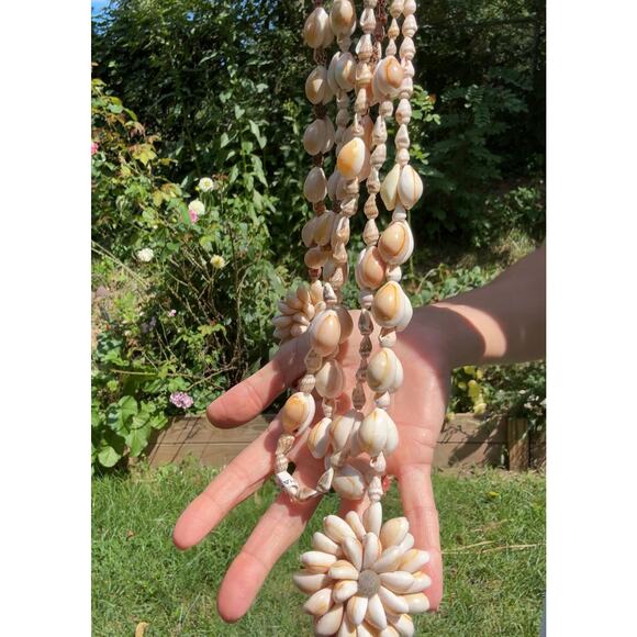 Vintage Shell Necklace Trio – Coastal Cowboy / Mermaidcore Statement - Picture 5 of 6